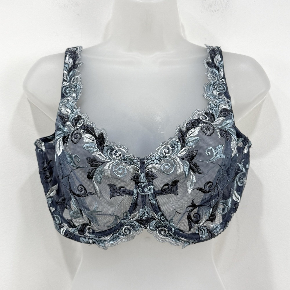 Soma Sensuous Lace Unlined Bra 40DD NWT Fairy Sheer‎ Embroidered Underwire Lace